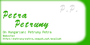 petra petruny business card